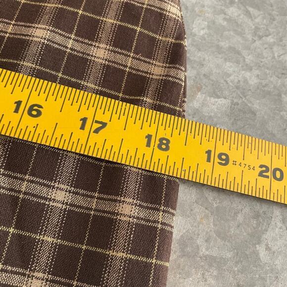 NWT Vintage Tracy Evans Plaid Schoolgirl 90s Y2K Mini Skirt 11 Large Brown Tan - Picture 11 of 12